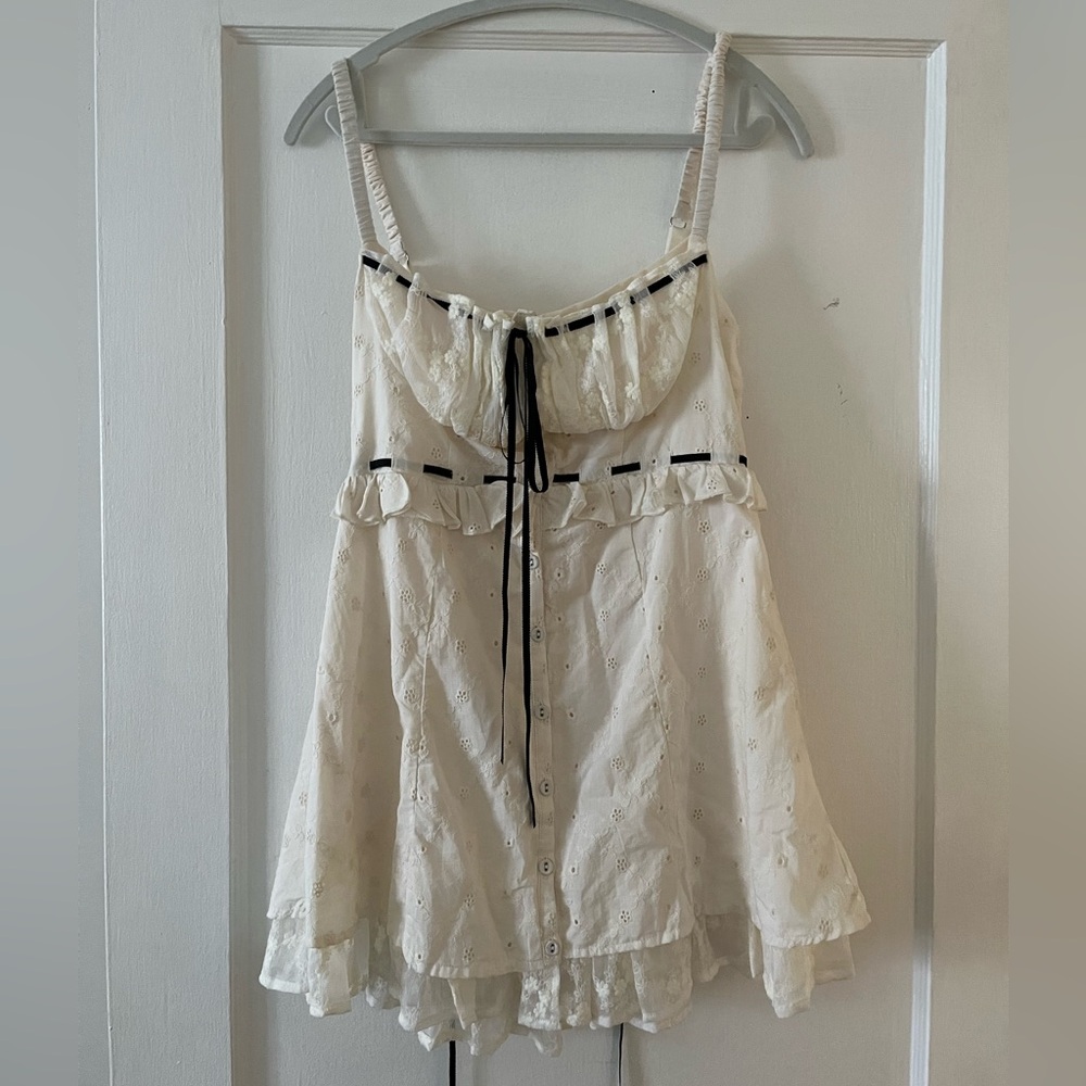 For Love And Lemons White Eyelet Dress